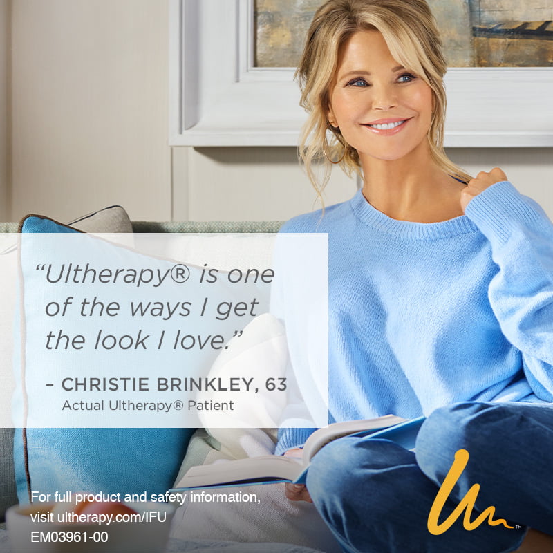 Christie Brinkley Ultherapy patient testimonial