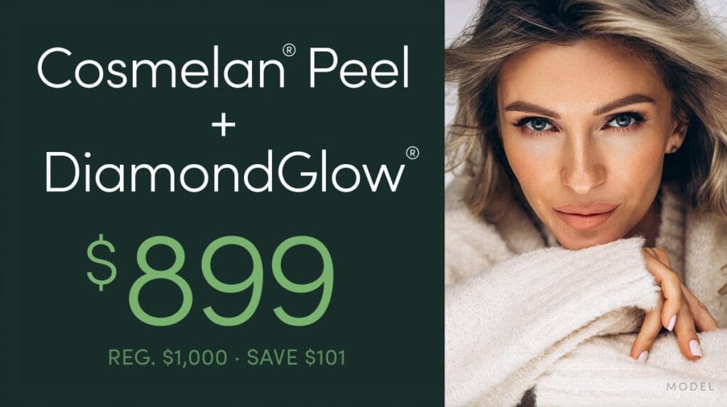 Cosmelan® Peel + DiamondGlow® now $899 (Reg. $1,000, Save $101)